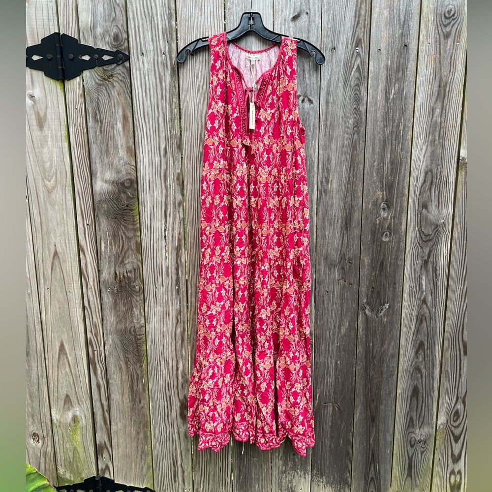Max Studio Sleeveless Red Floral Maxi Dress Women’s XS NWT NEW